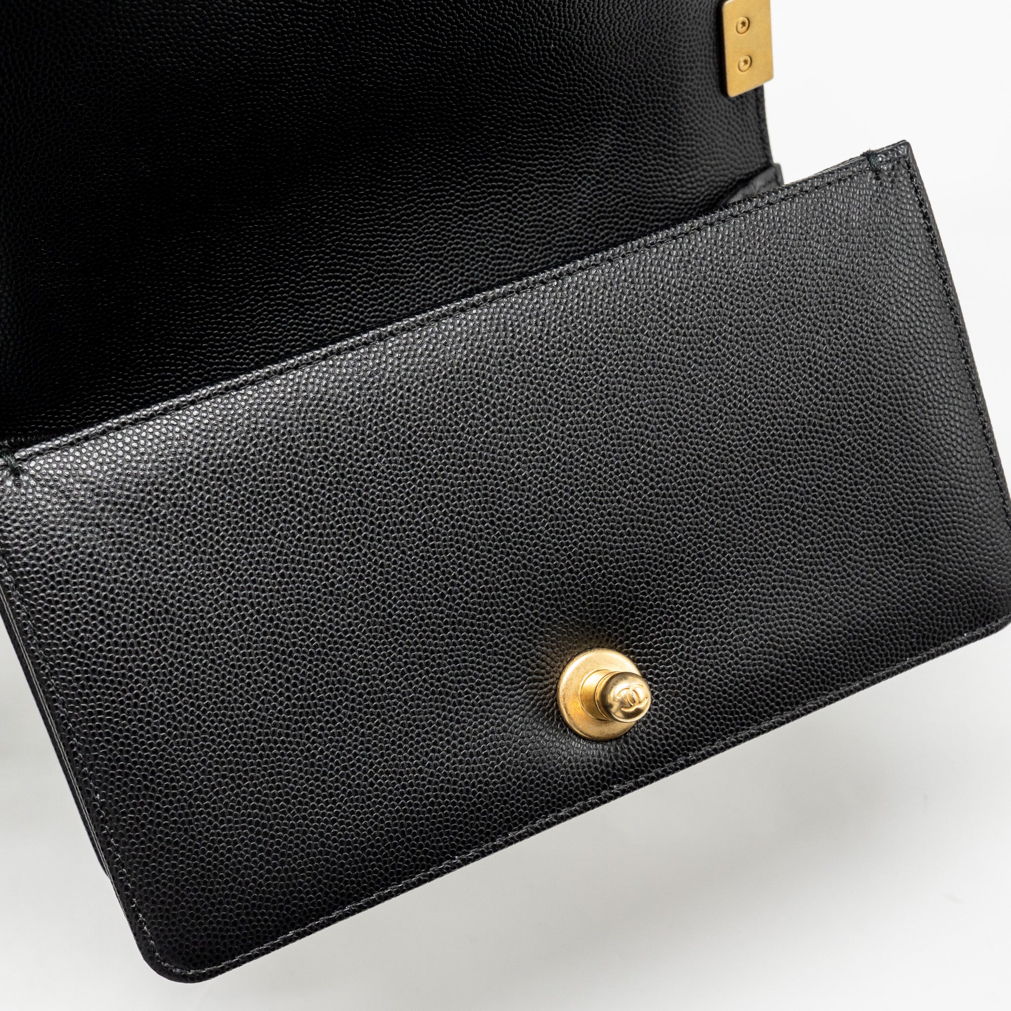 CHANEL SMALL BOY BAG CAVIAR BLACK GHW