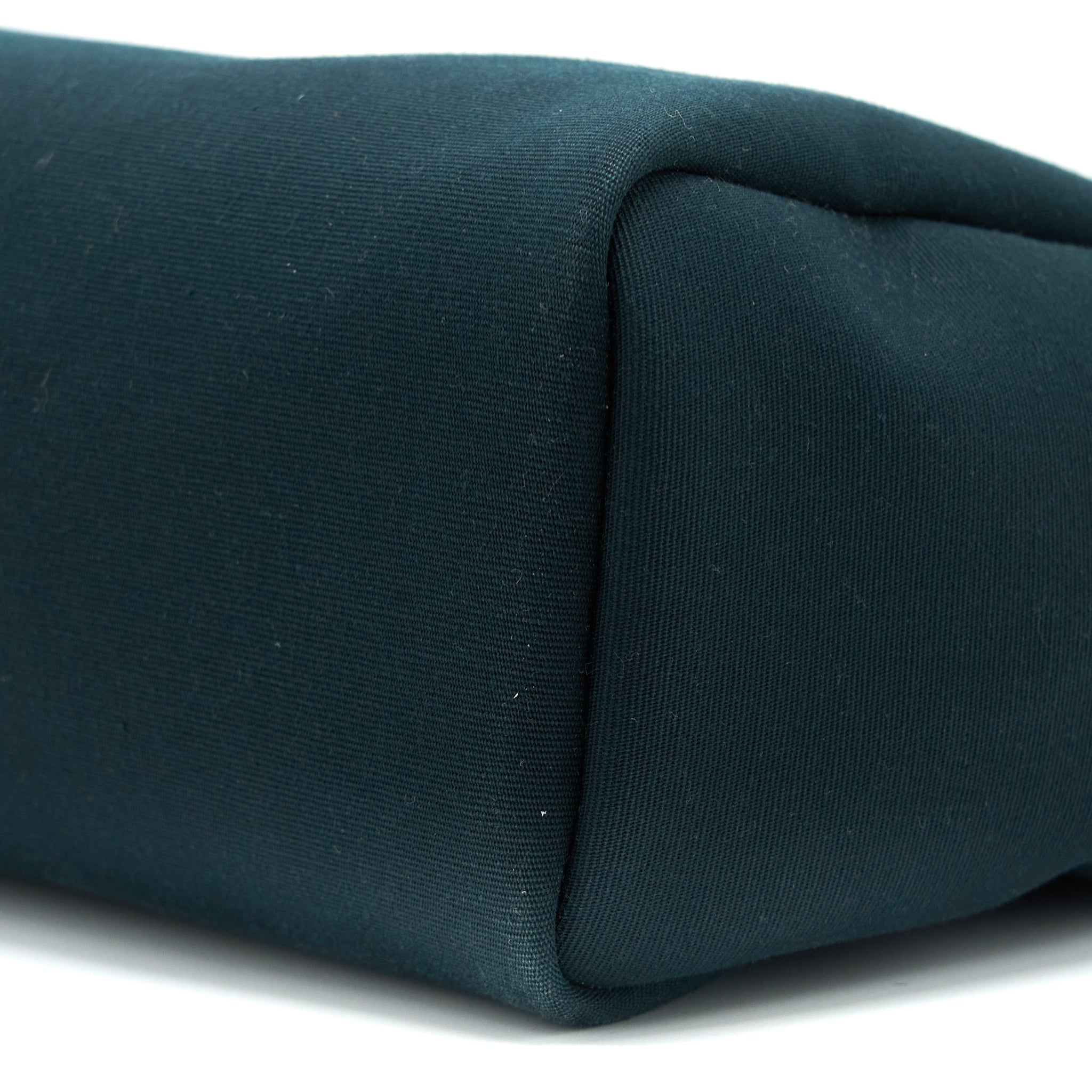 HERMES HERBAG 31 ZIP BAG CANVAS/ HUNTER LEATHER VERT CYPRES-VT OLIVE/ BLUE INDIGO SHW