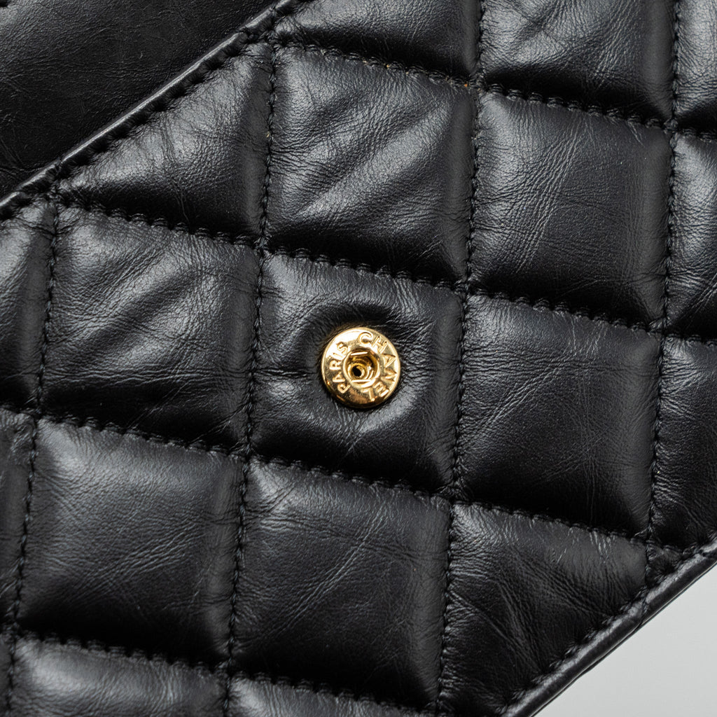 CHANEL 2.55 REISSUE LUCKY CHARMS WALLET ON CHAIN AGED CALFSKIN BLACK GHW