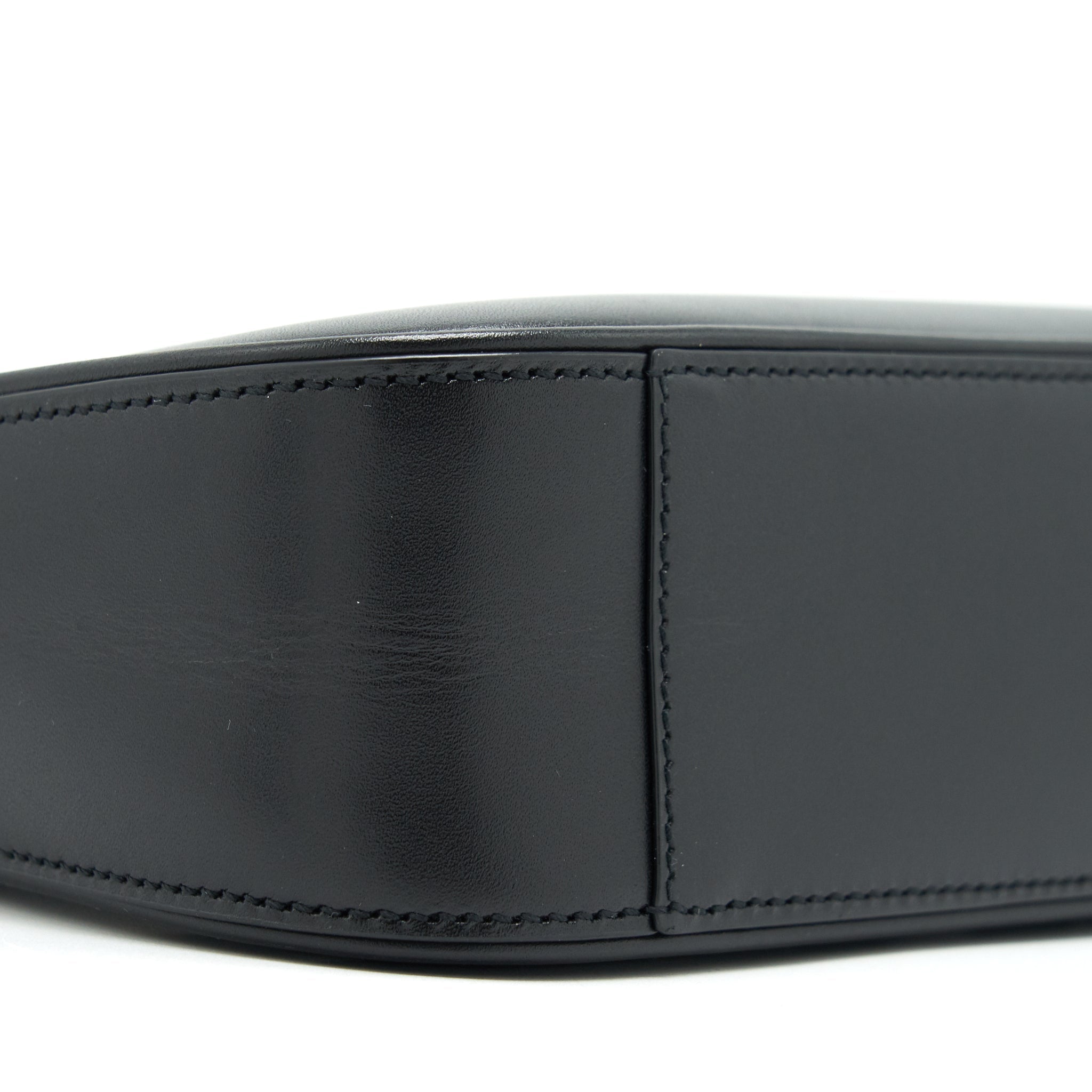 SAINT LAURENT LE 5 A 7 HOBO BAG CALFSKIN BLACK GHW