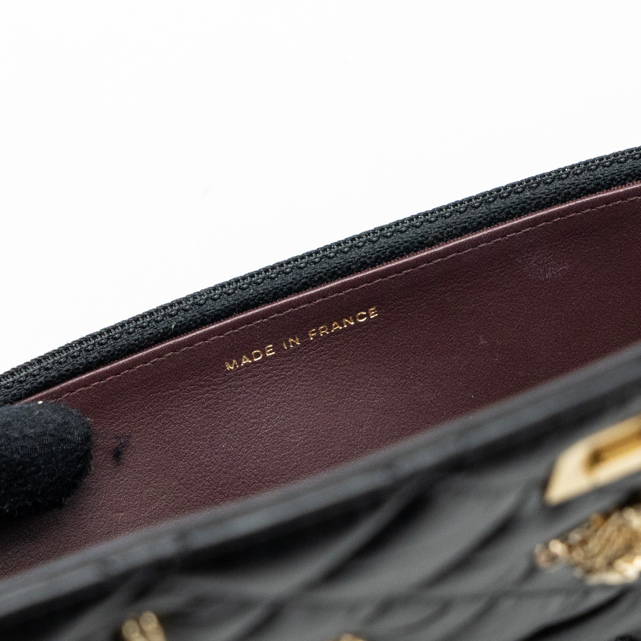 CHANEL 2.55 REISSUE LUCKY CHARMS WALLET ON CHAIN AGED CALFSKIN BLACK GHW