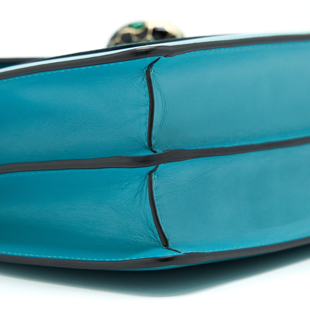 BVLGARI SERPENTI FOREVER SHOULDER BAG CALFSKIN BLUE SHW