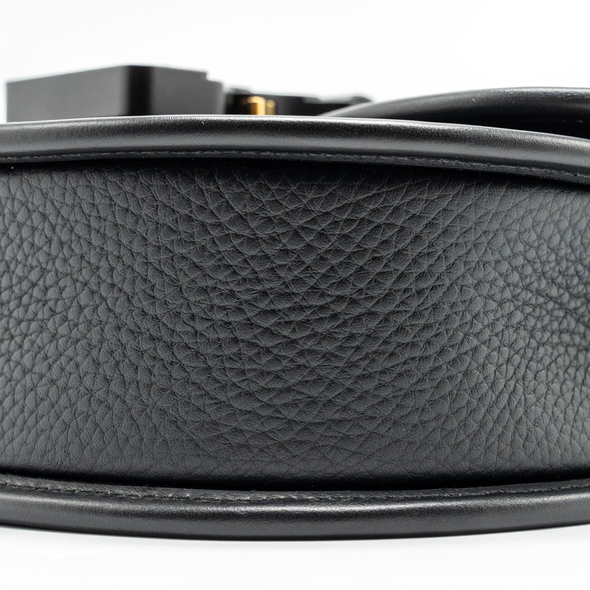 DIOR LARGE GALLOP BAG WITH STRAP GRAINED SMOOTH CALFSKIN BLACK SILVER/GOLD HARDWARE