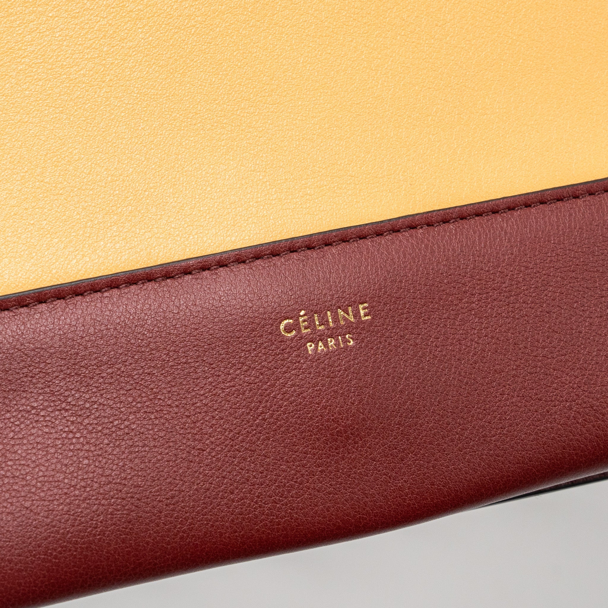 CELINE FRAME BAG CALFSKIN RUBY / APRICOT GHW
