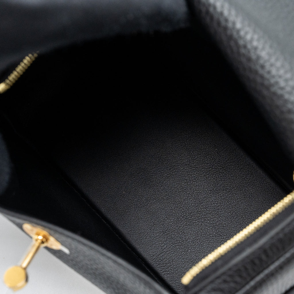 HERMES MINI LINDY CELEMENCE BLACK GHW