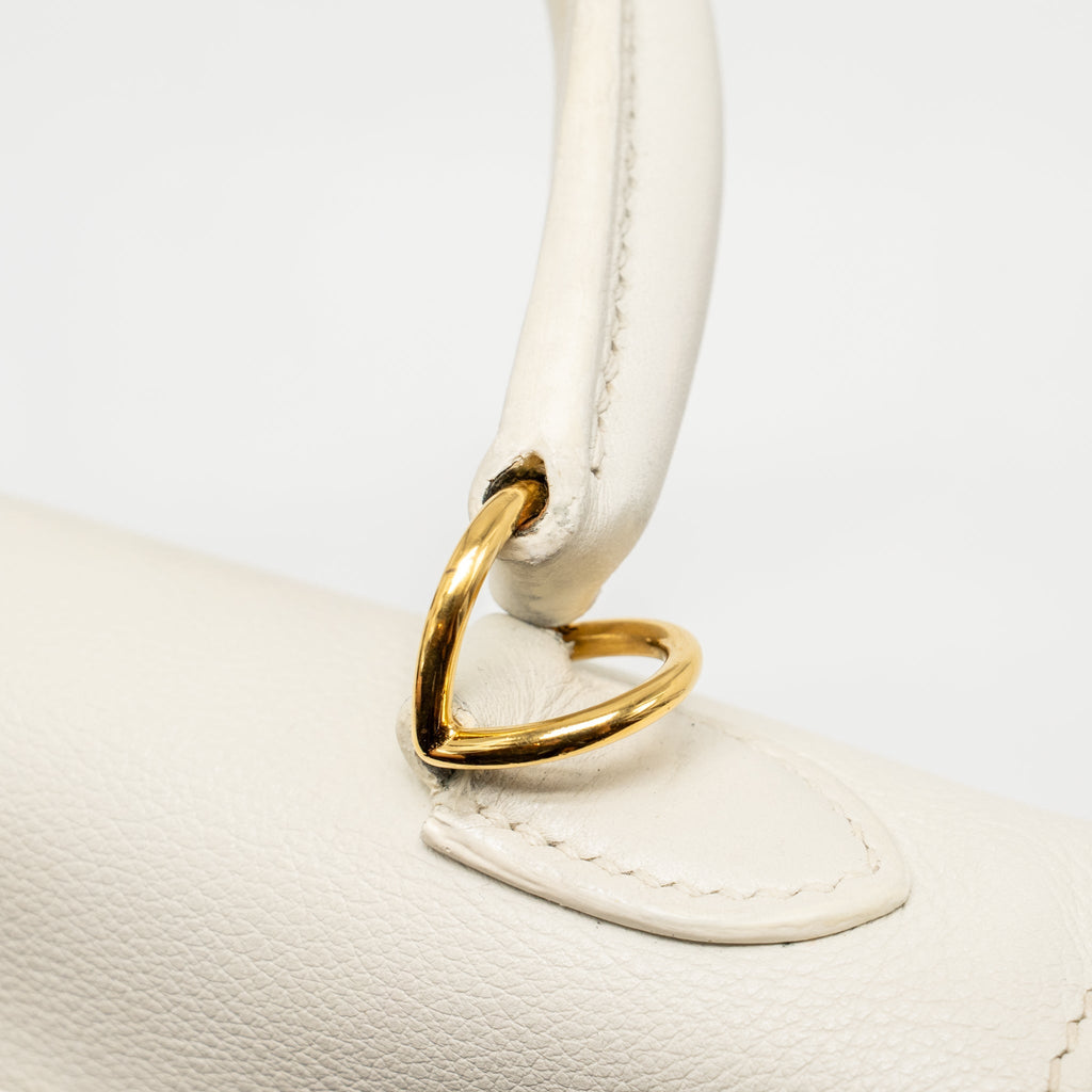 HERMES KELLY 25 EVERCOLOR BLANC GHW