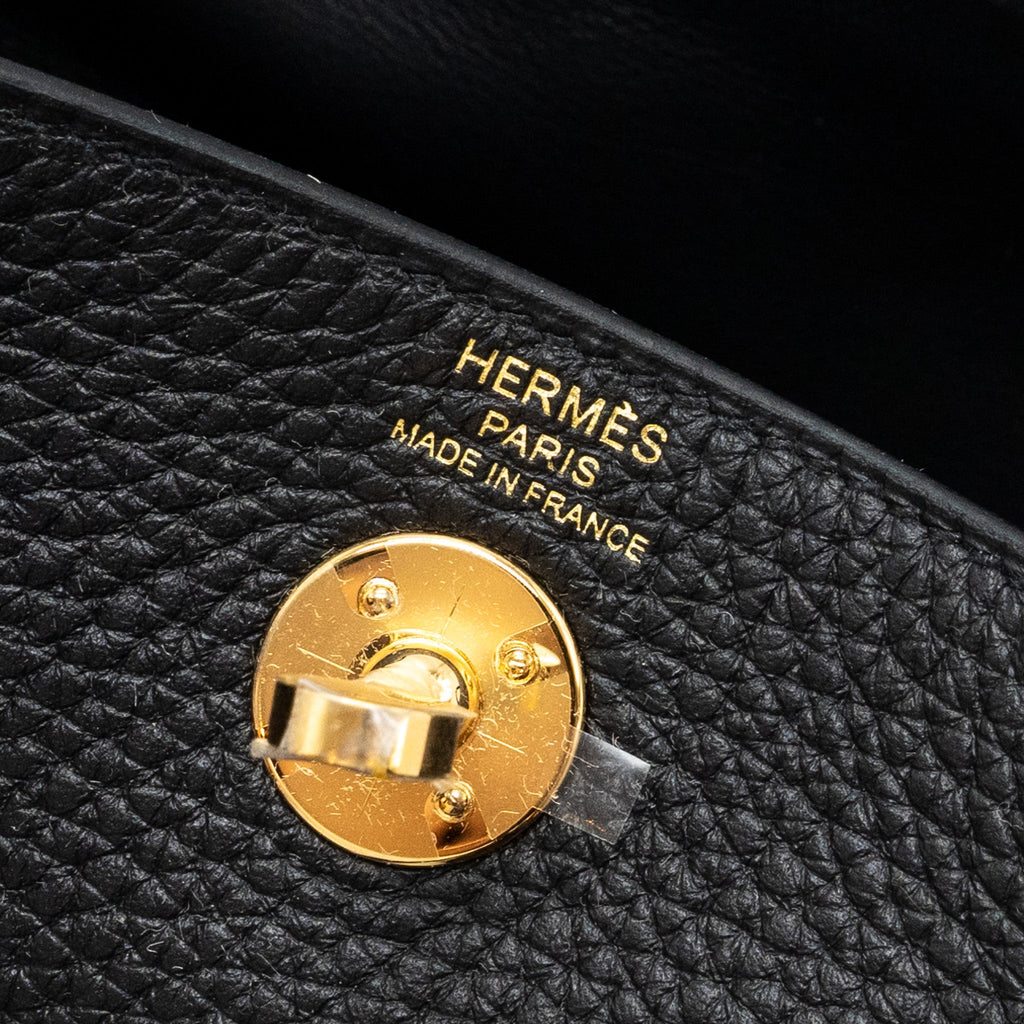 HERMES MINI LINDY CELEMENCE BLACK GHW