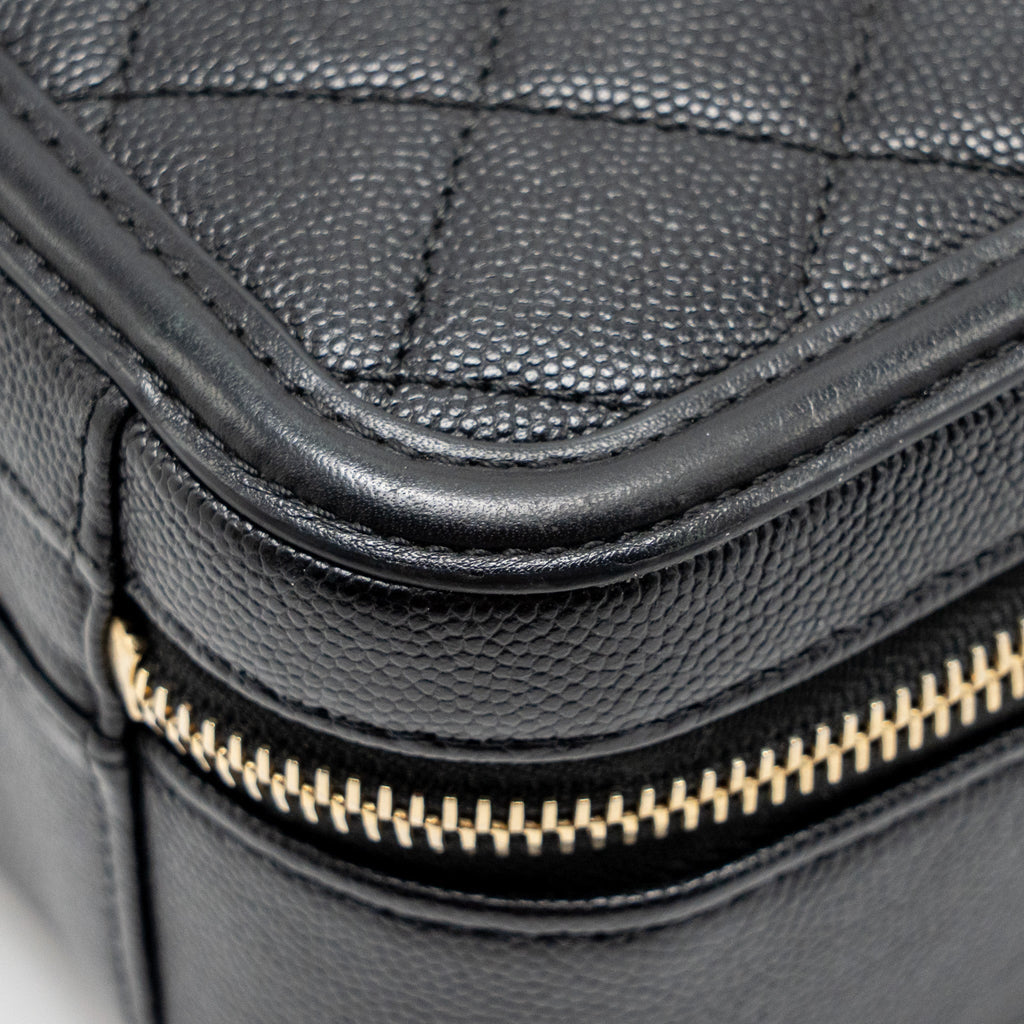 CHANEL CC FILIGREE VANITY CAVIAR BLACK GHW