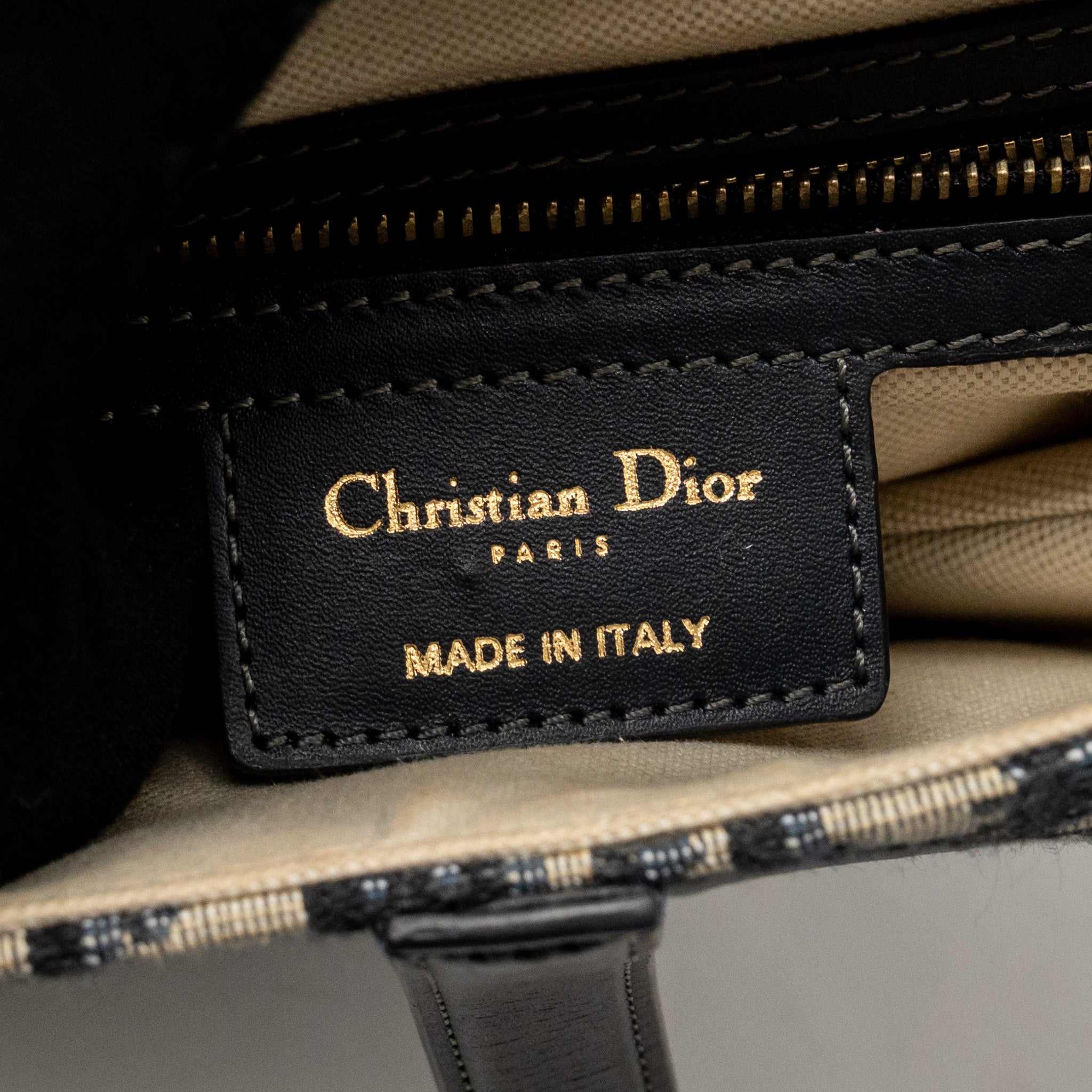 DIOR MEDIUM SADDLE BAG BLUE OBLIQUE CANVAS/CALFSKIN GHW