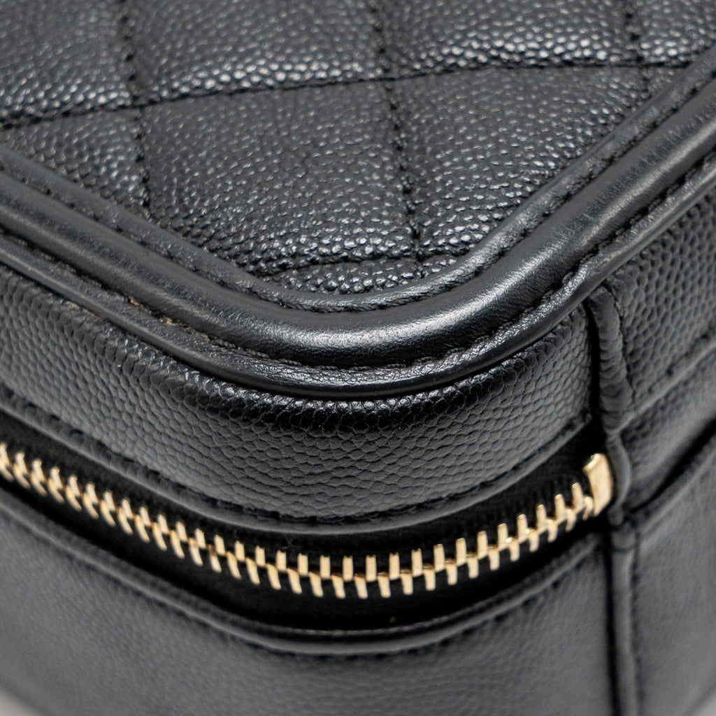CHANEL CC FILIGREE VANITY CAVIAR BLACK GHW