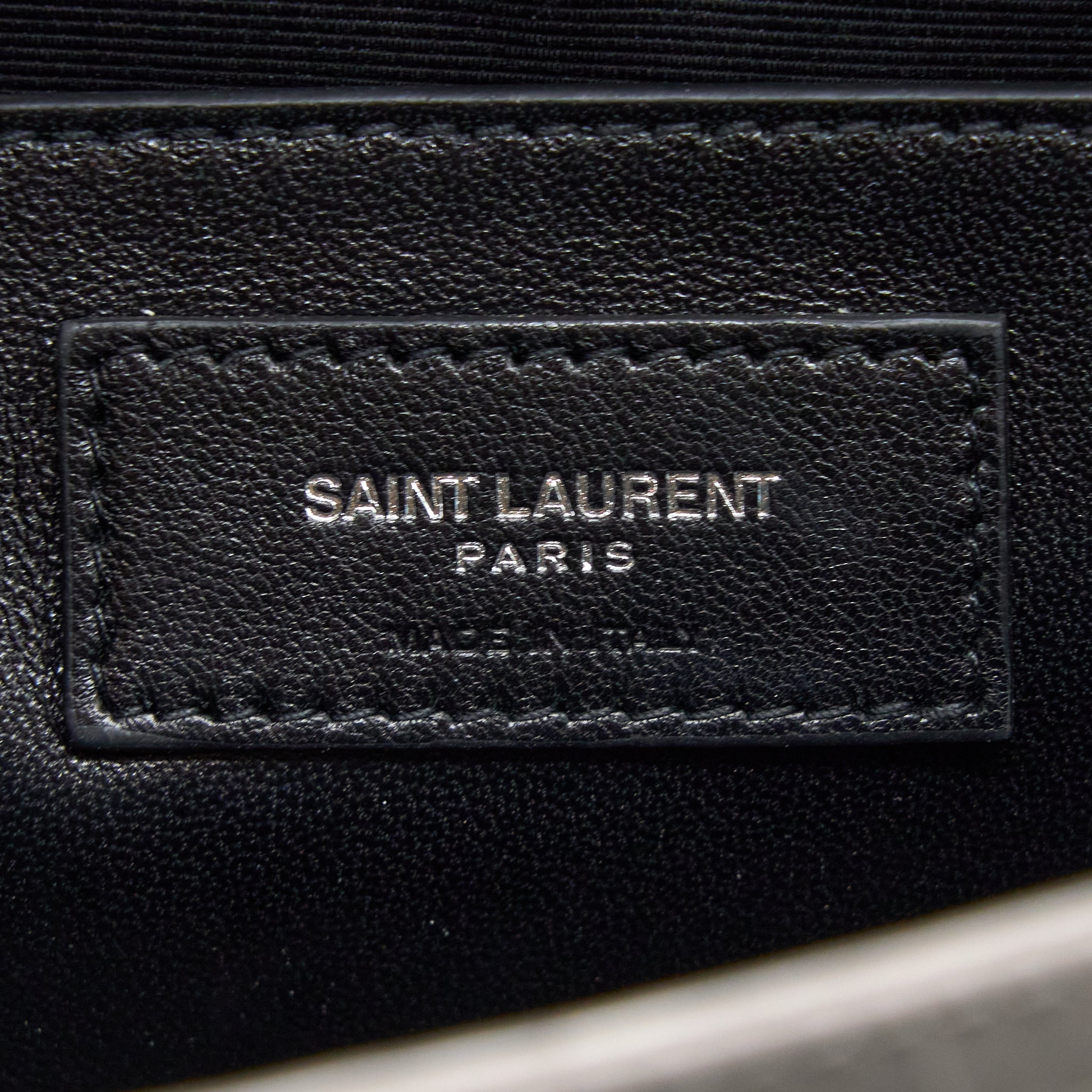 SAINT LAURENT KATE BAG CROC EMBOSSED-CALFSKIN GREY SHW