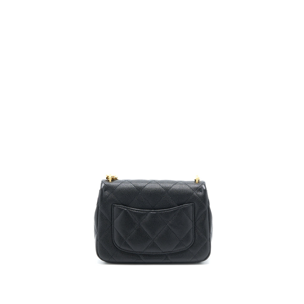 CHANEL 23P COCO LOVE FLAP BAG CAVIAR BLACK GHW (MICROCHIP)