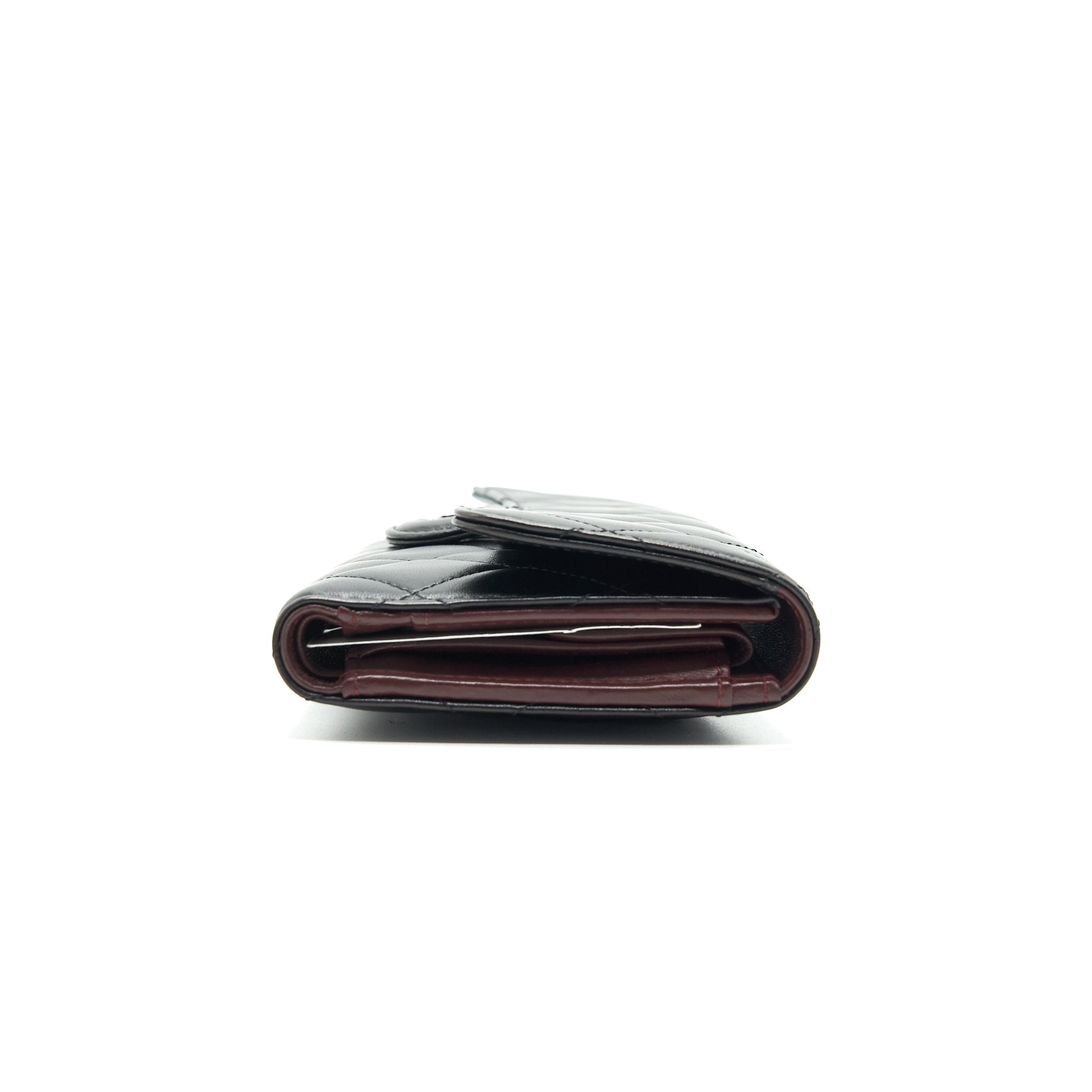 CHANEL CLASSIC FLAP WALLET LAMBSKIN BLACK SHW