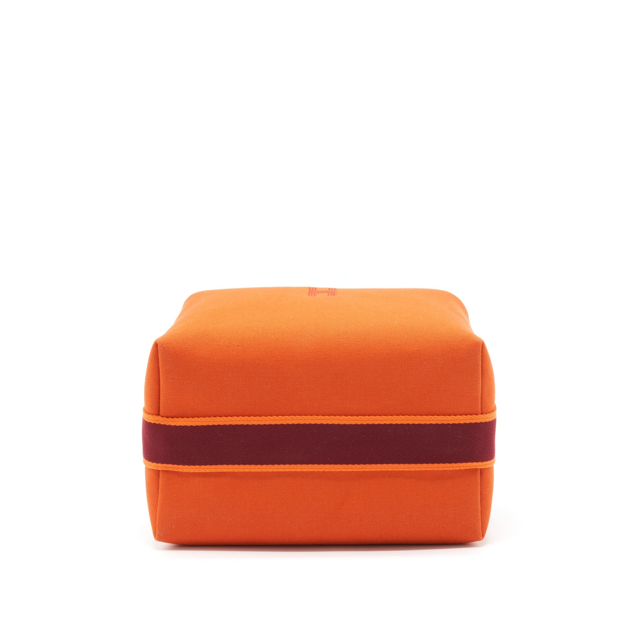 HERMES LARGE TROUSSE DE TOILETTE BRIDE A BRADC ORANGE FEU