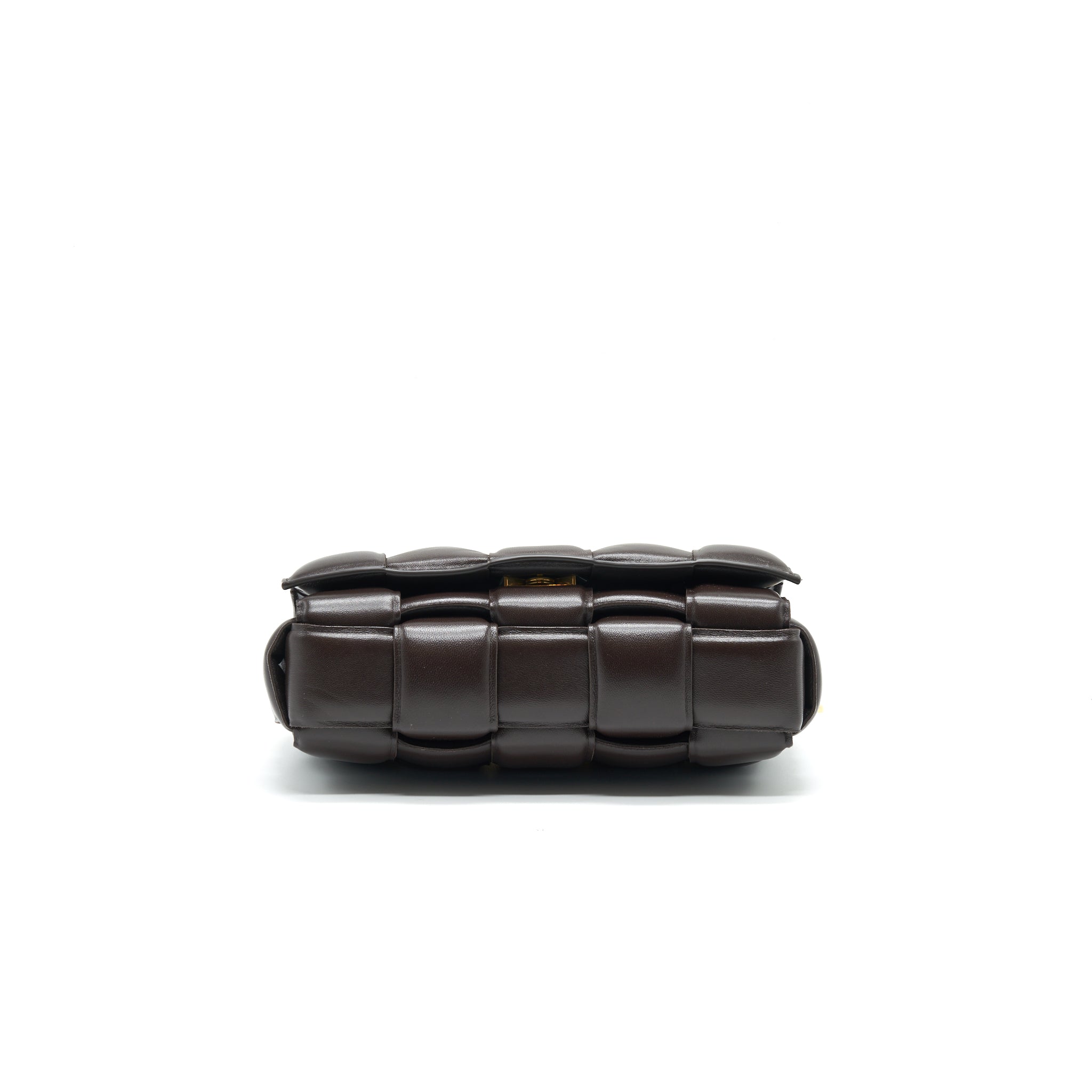 BOTTEGA VENETA CASSETTE BAG WITH CHAIN BROWN GHW