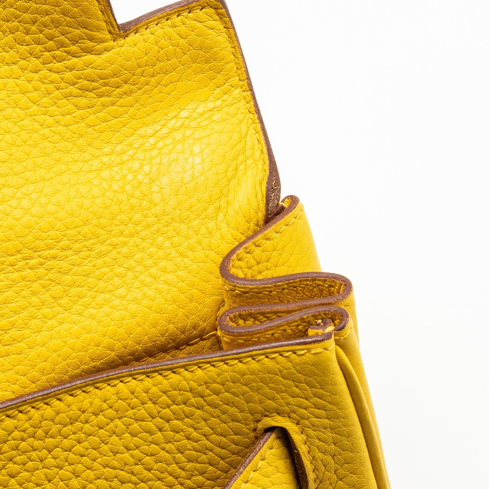 HERMES SHOULDER KELLY CLEMENCE JAUNE AMBER GHW