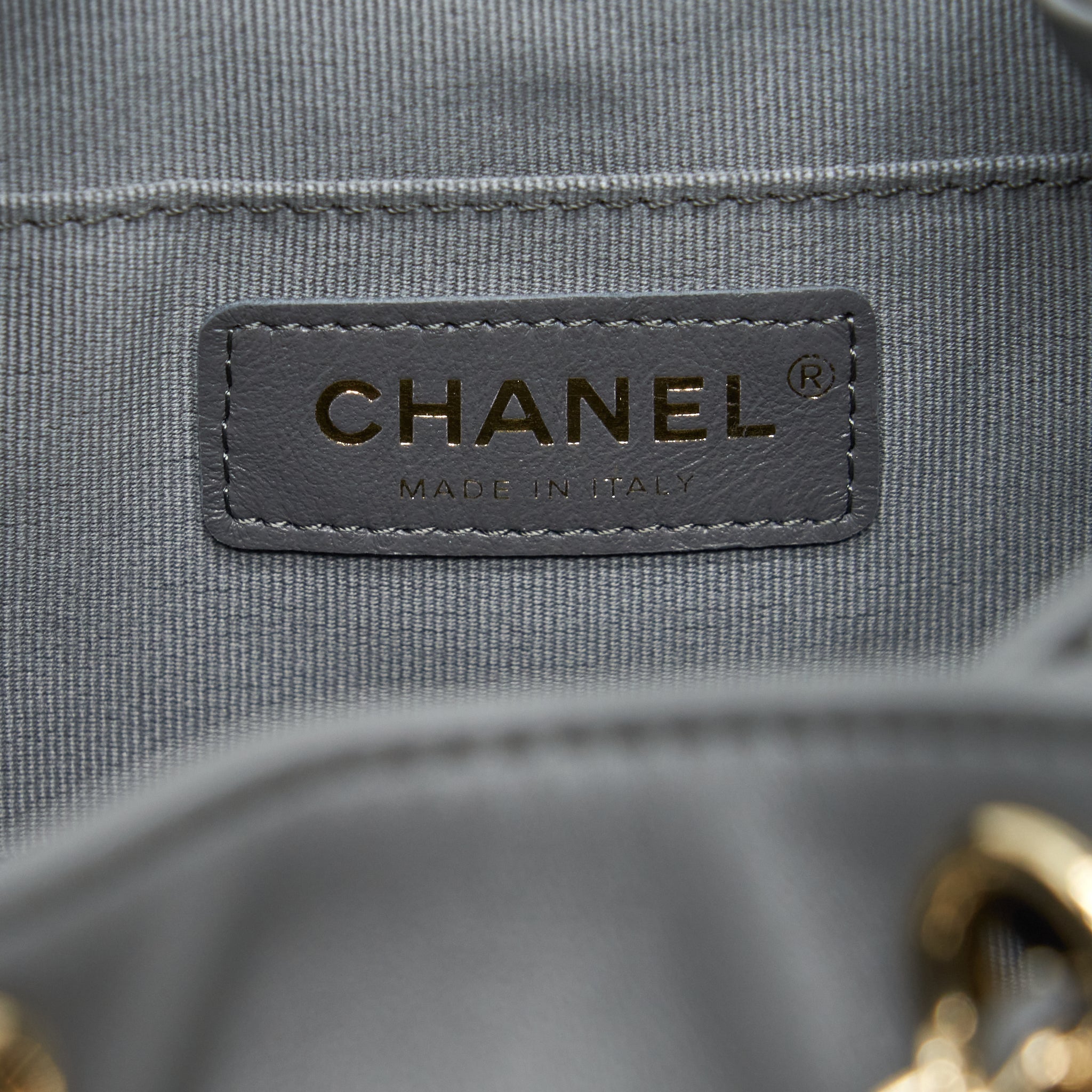CHANEL MINI DUMA BACKPACK LAMBSKIN GREY LGHW (MICROCHIP)