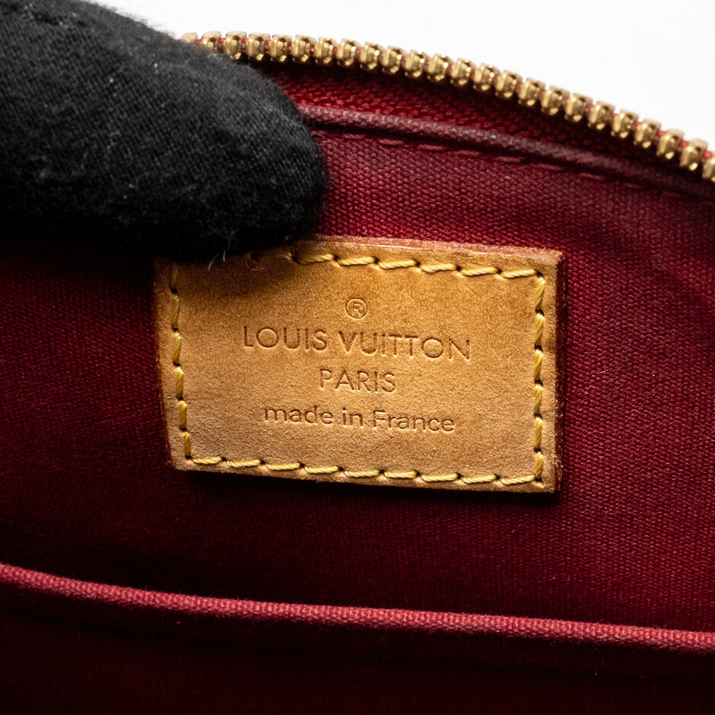 LOUIS VUITTON ALMA BB PATENT LEATHER RED GHW