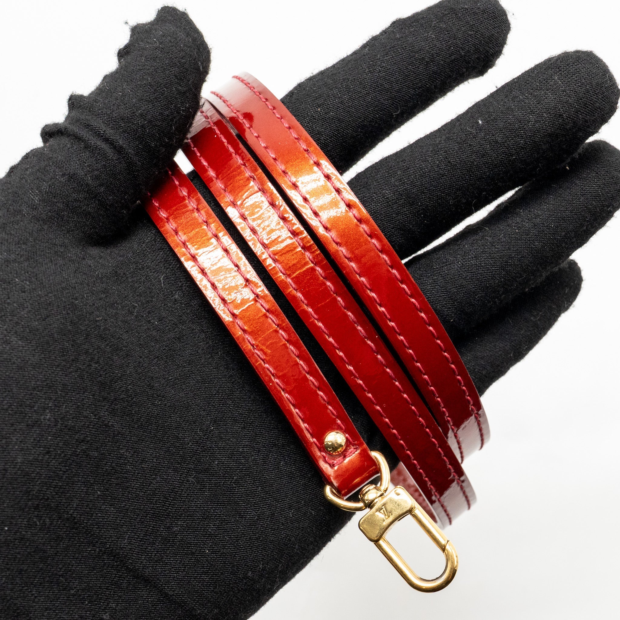 LOUIS VUITTON ALMA BB PATENT LEATHER RED GHW