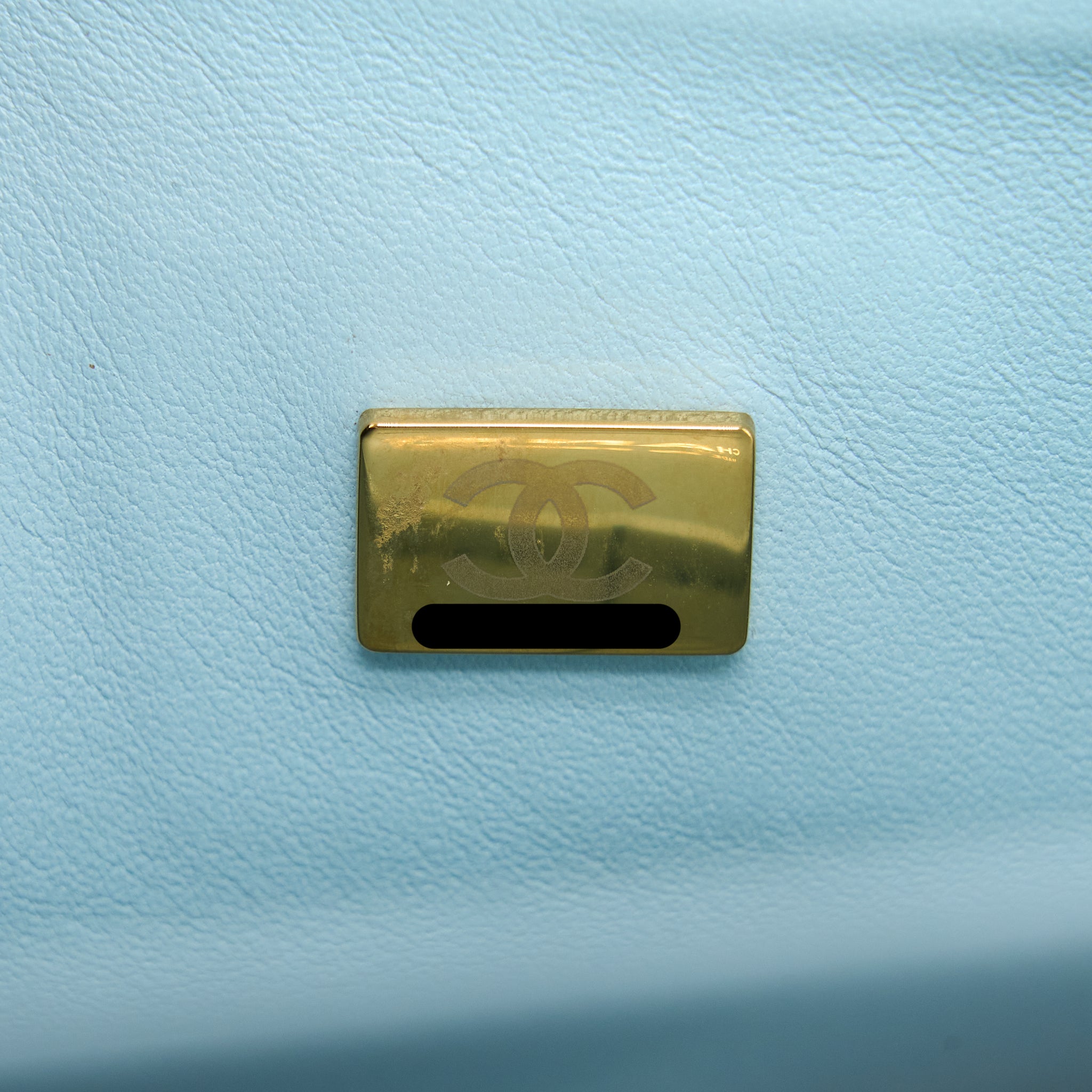 CHANEL MEDIUM CLASSIC DOUBLE FLAP BAG CAVIAR LIGHT BLUE LGHW (MICROCHIP)