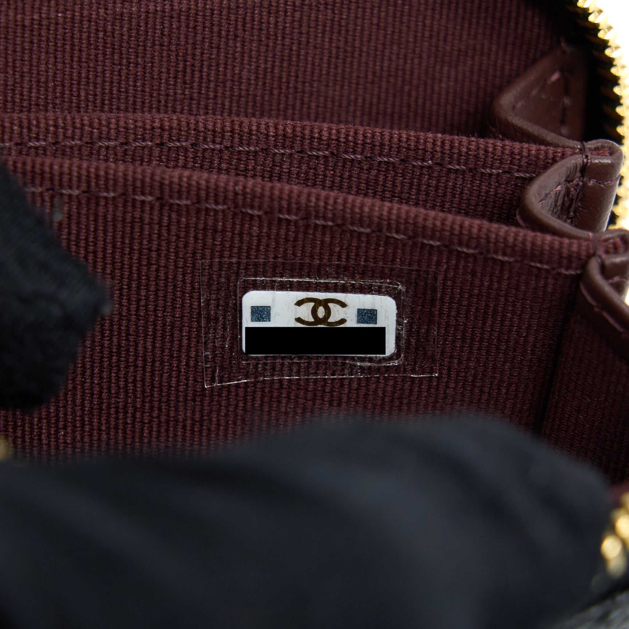 CHANEL ZIP SMALL CARD HOLDER CAVIAR BLACK GHW