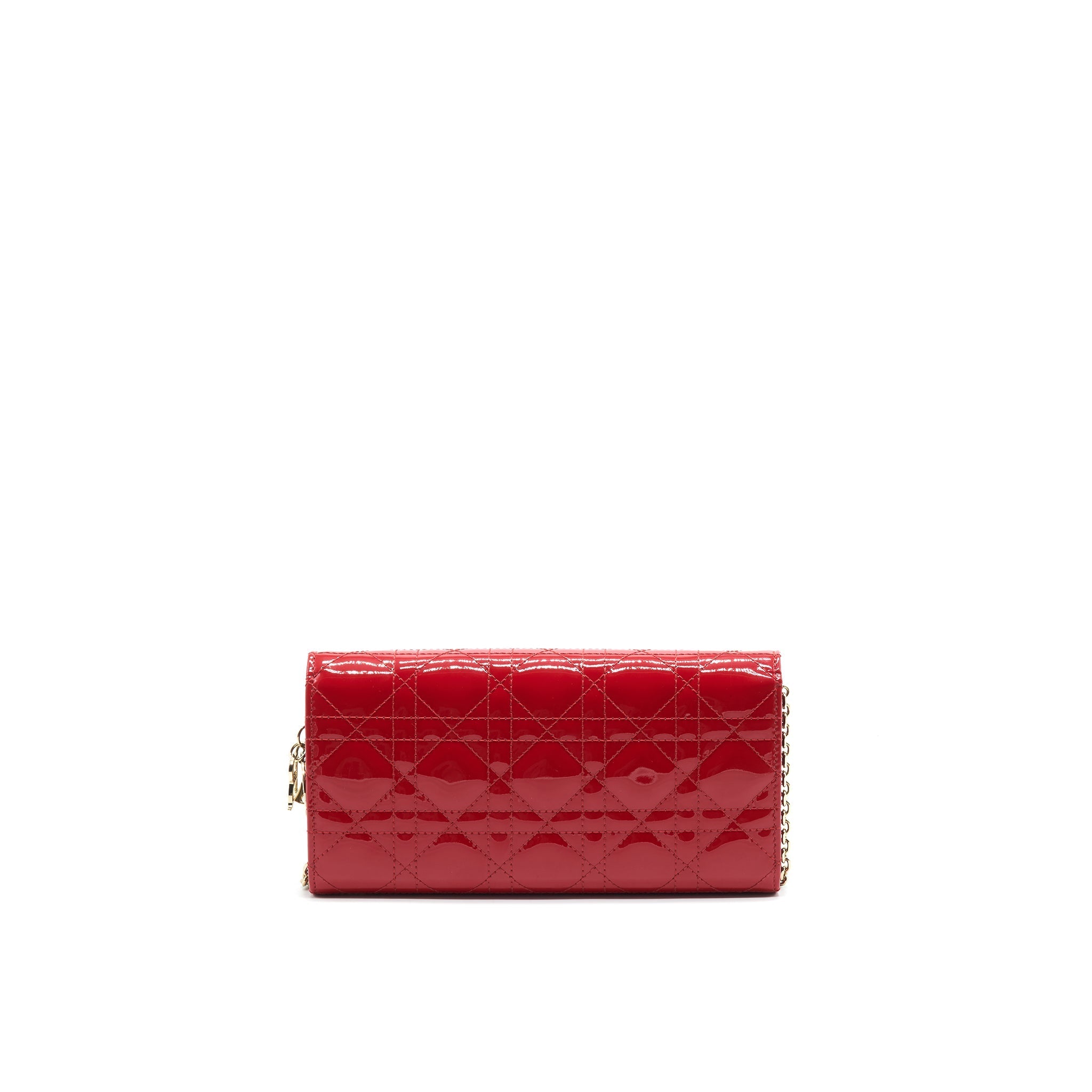 DIOR LADY DIOR WALLET ON CHAIN RED LGHW