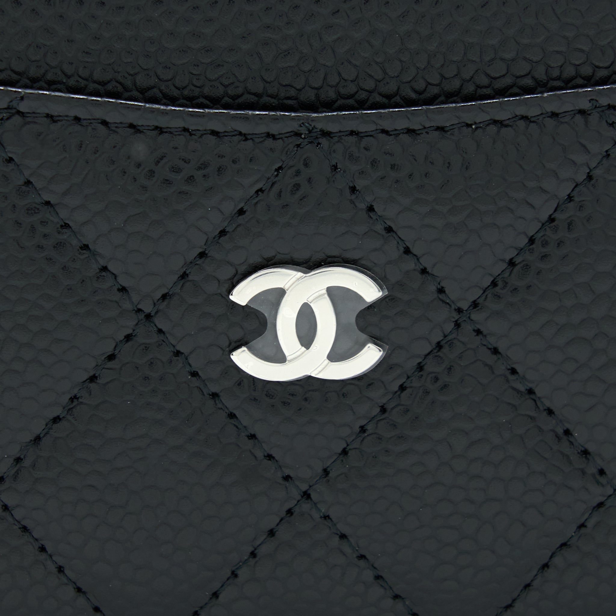 CHANEL CLASSIC CARD HOLDER CAVIAR BLACK SHW