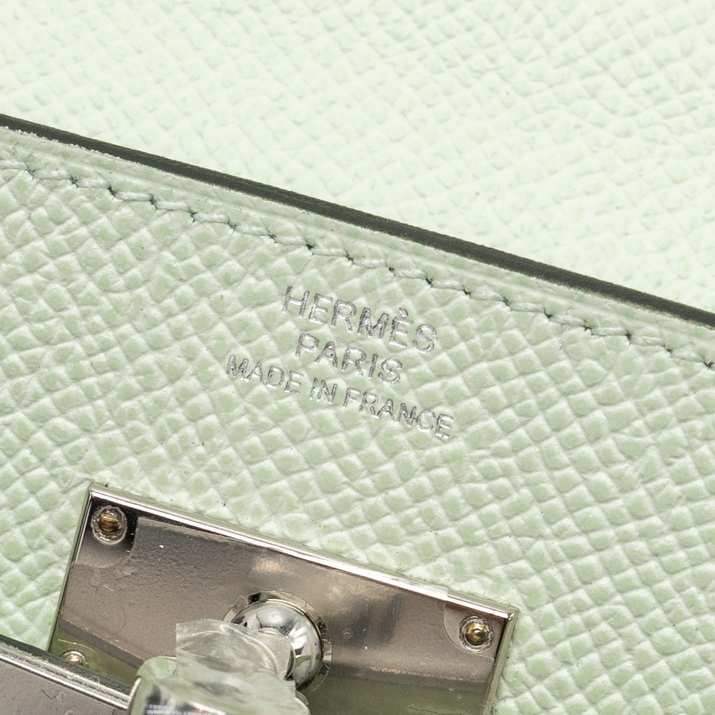 HERMES KELLY TO GO EPSOM VERT FIZZ SHW