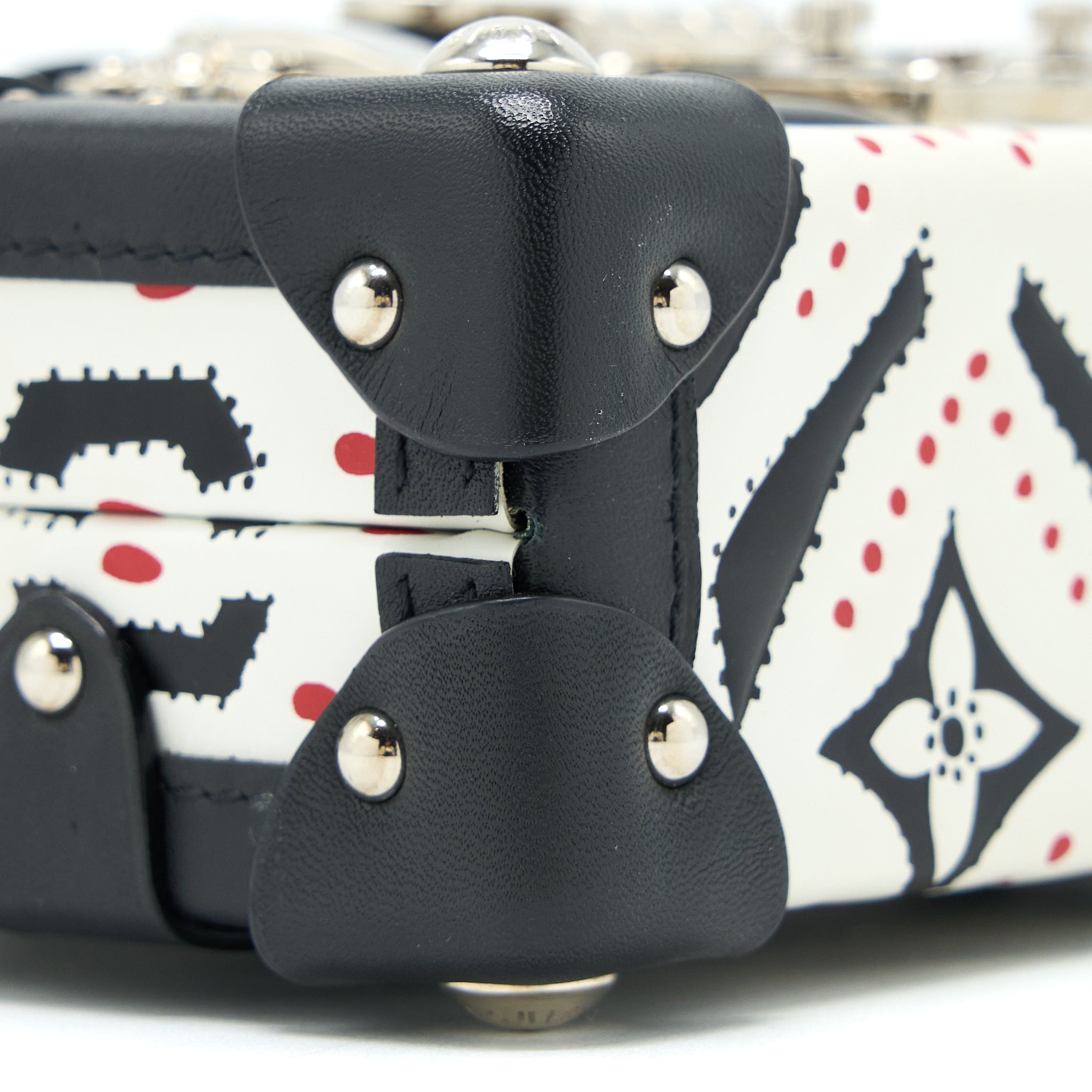 LOUIS VUITTON PETIT MALLET LIMITED EDITION BLACK / WHITE SHW