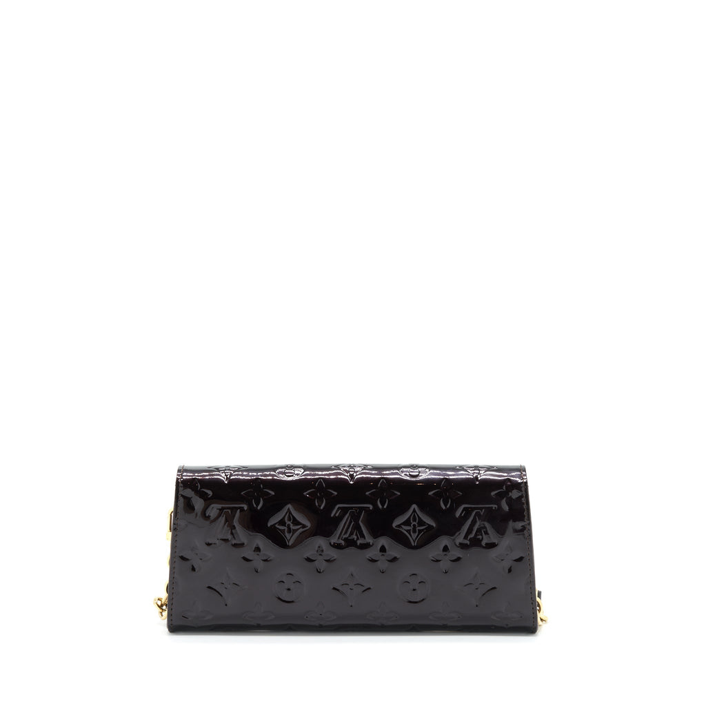 LOUIS VUITTON SUNSET BOULEVARDE SHOULDER BAG PATENT DARK RED GHW