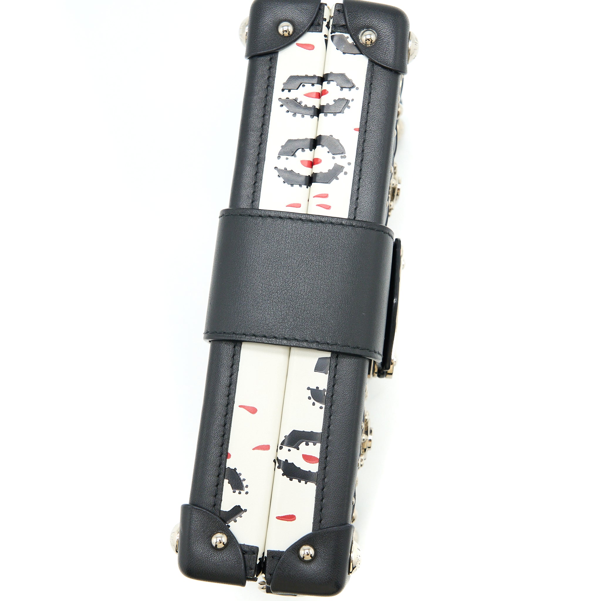 LOUIS VUITTON PETIT MALLET LIMITED EDITION BLACK / WHITE SHW