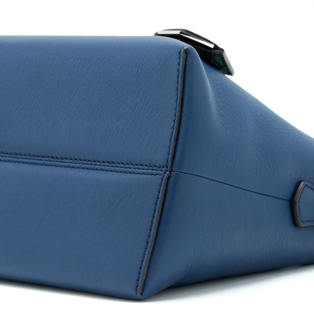 FENDI BY THE WAY CALFSKIN/ PYTHON DARK BLUE SHW