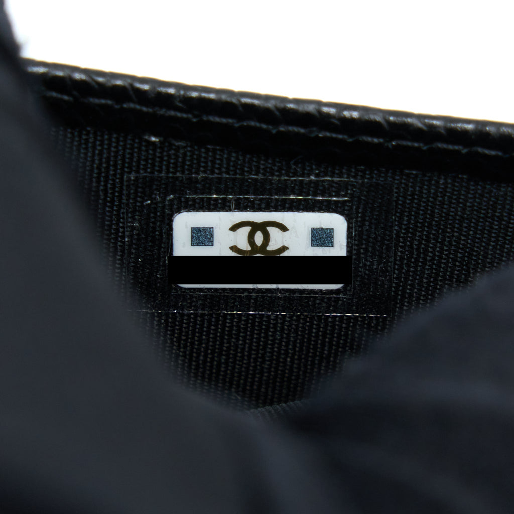 CHANEL CLASSIC CARD HOLDER CAVIAR BLACK SHW