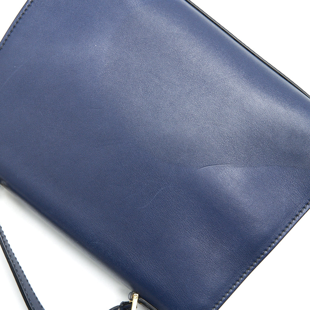 CHRISTIAN DIOR DIORADDICT TOP HANDLE BAG IN NAVY