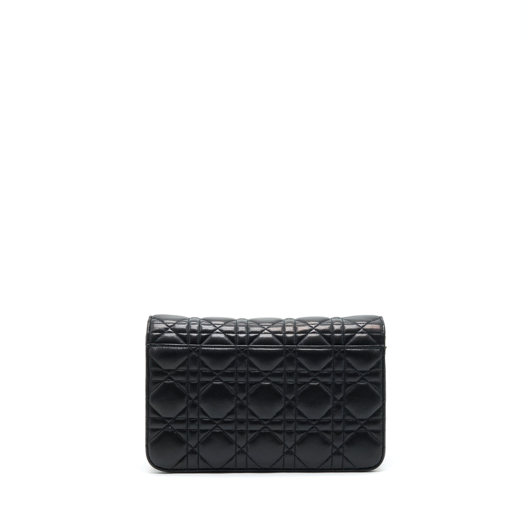 DIOR MISS DIOR MINI CROSSBODY CHAIN BAG LAMBSKIN BLACK LGHW