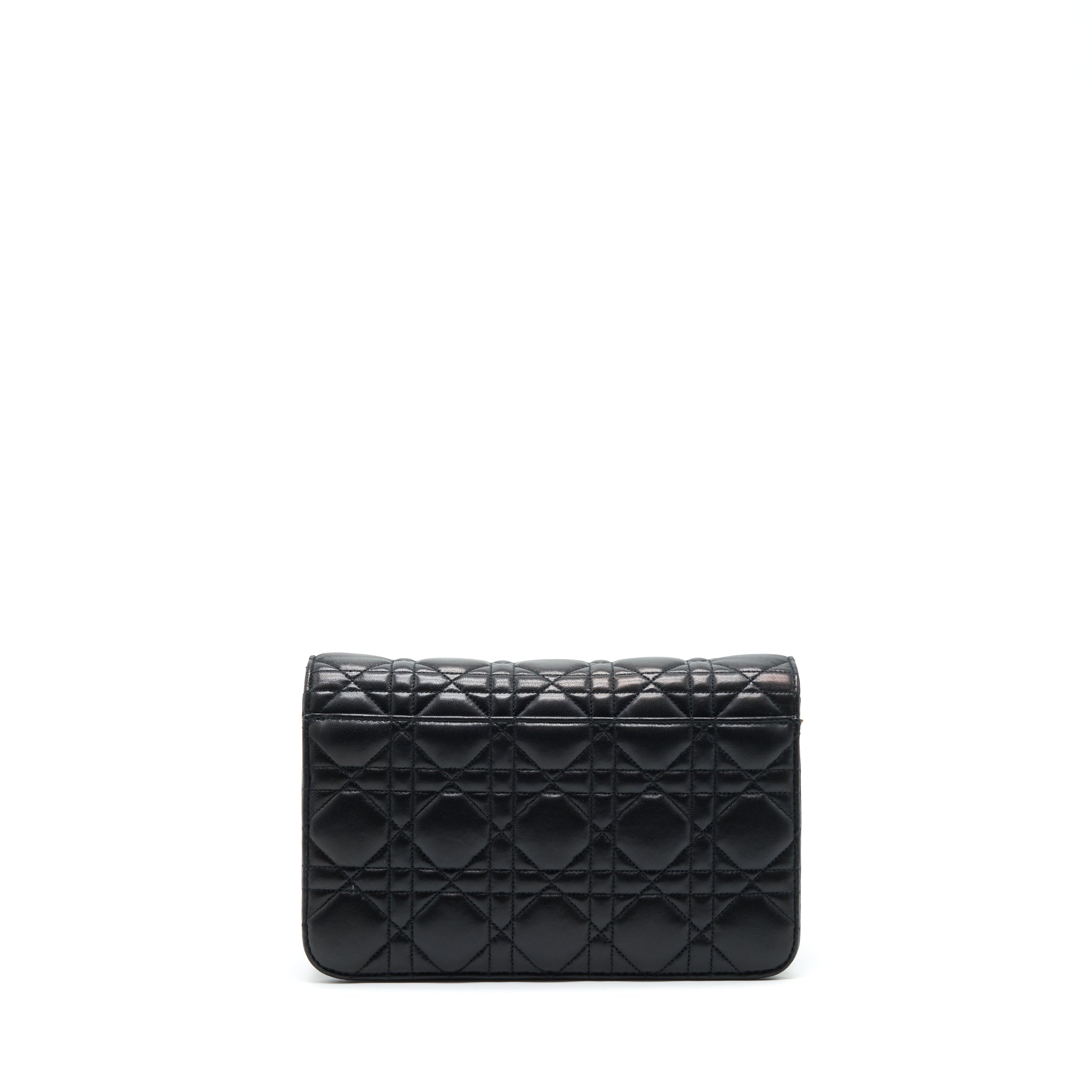DIOR MISS DIOR MINI CROSSBODY CHAIN BAG LAMBSKIN BLACK LGHW