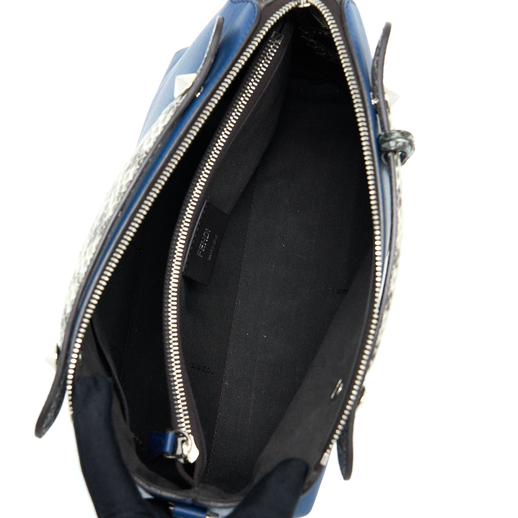 FENDI BY THE WAY CALFSKIN/ PYTHON DARK BLUE SHW