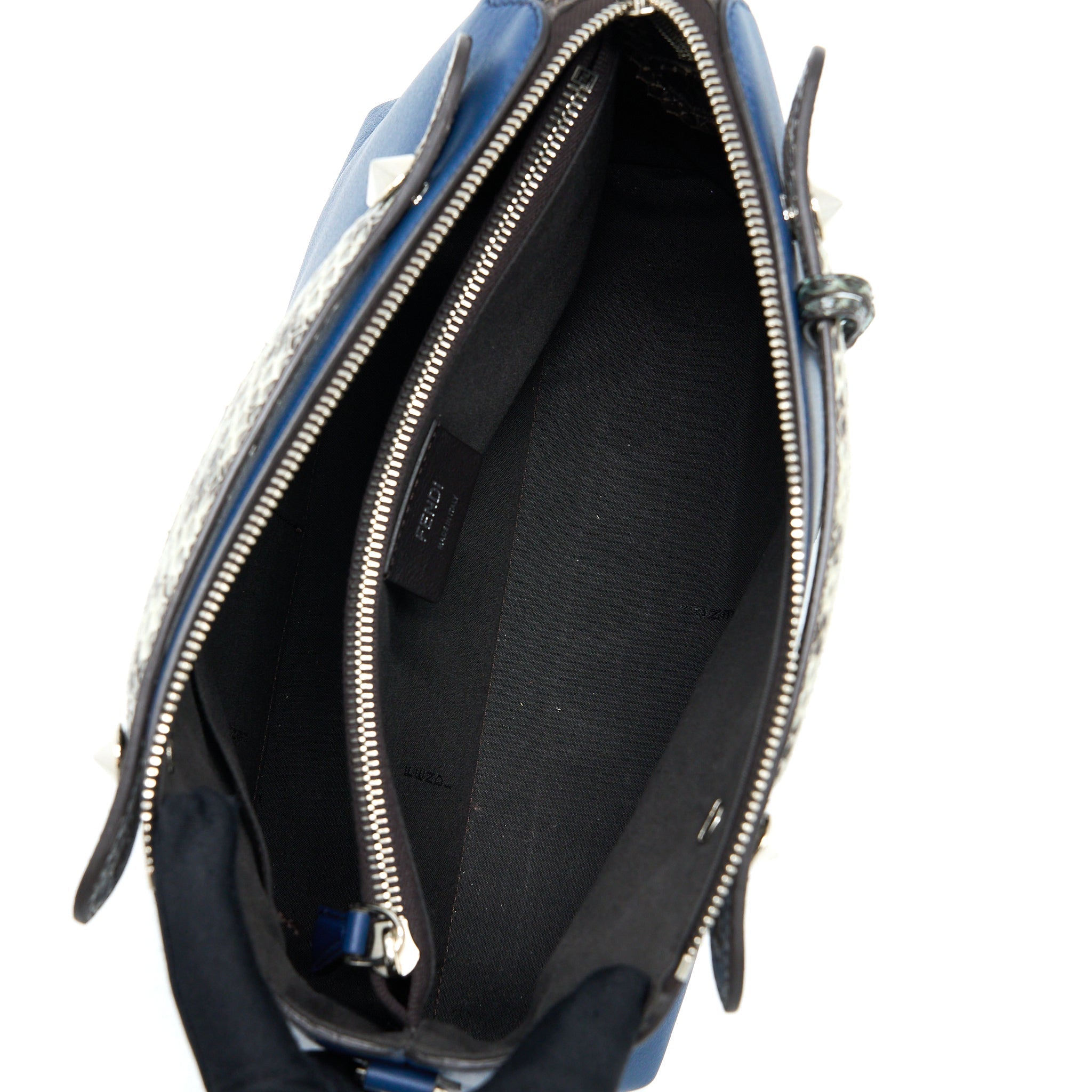 FENDI BY THE WAY CALFSKIN/ PYTHON DARK BLUE SHW