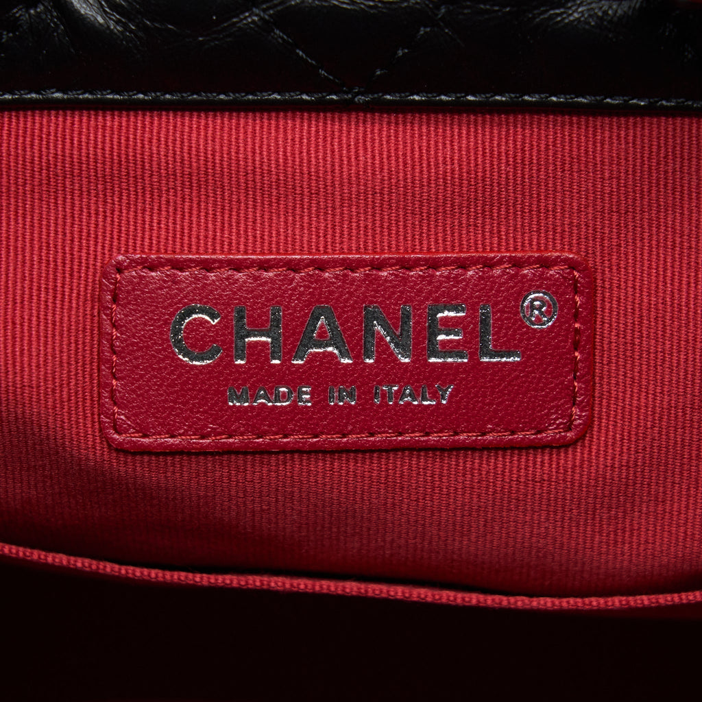 CHANEL SMALL GABRIELLE BACKPACK CALFSKIN BLACK WITH MULTICOLOUR HARDWARE (MICROCHIP)