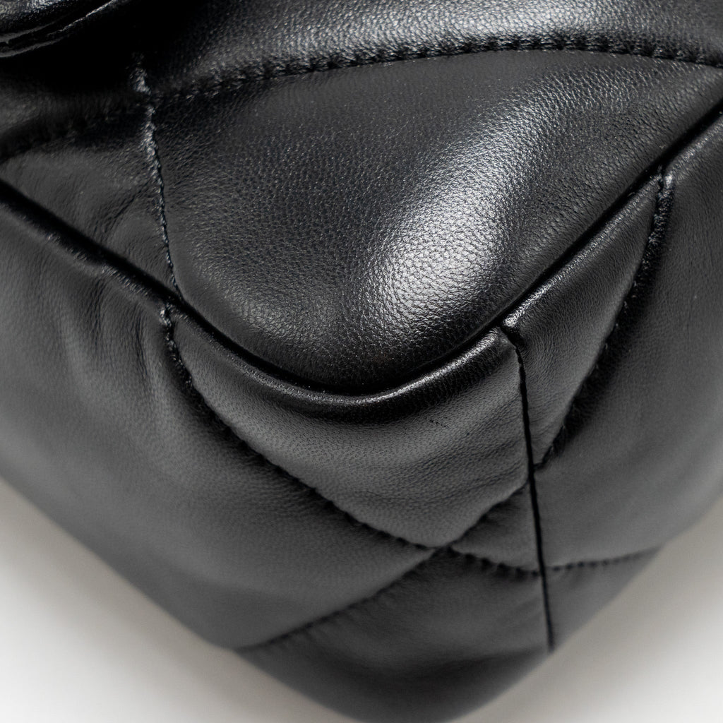 CHANEL SMALL 19 BAG LAMBSKIN BLACK MULTICOLOR HARDWARE (MICROCHIP)