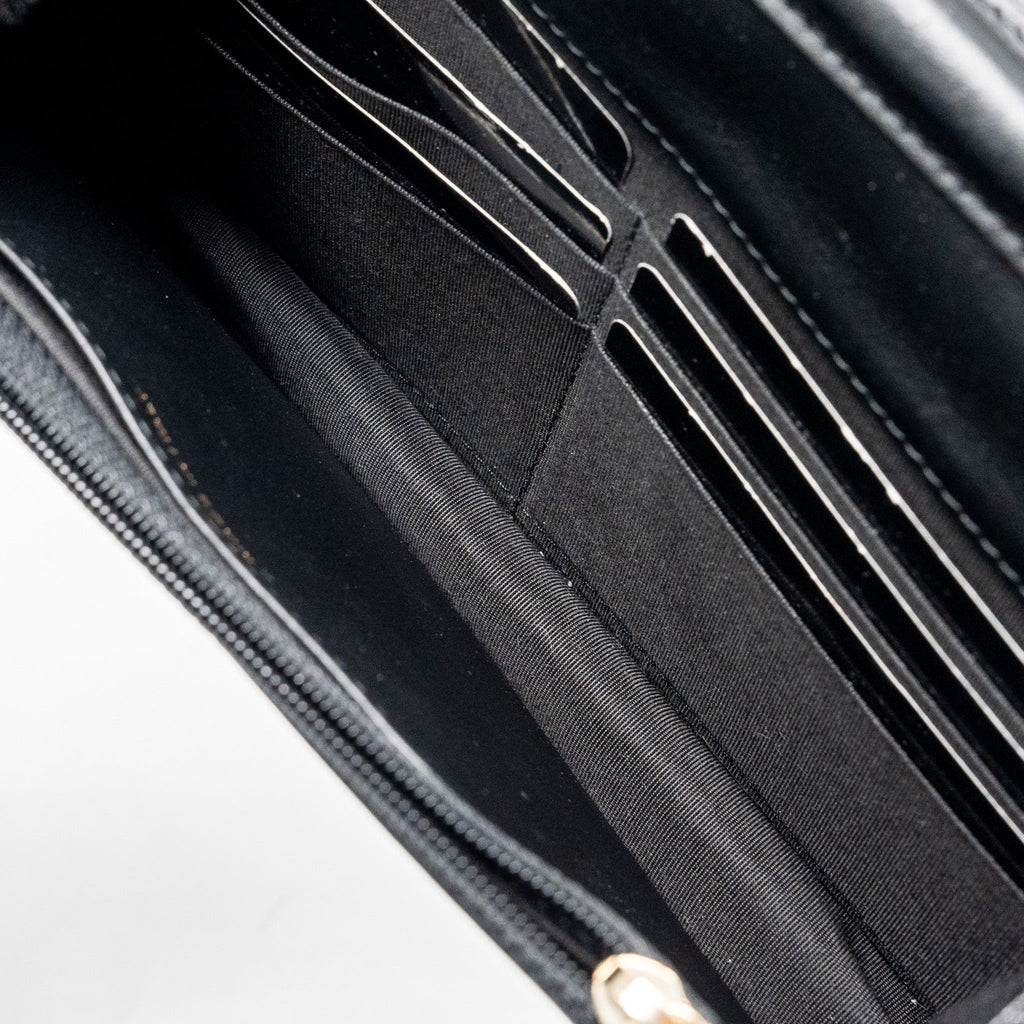 CHANEL BOY WALLET ON CHAIN CAVIAR BLACK GHW