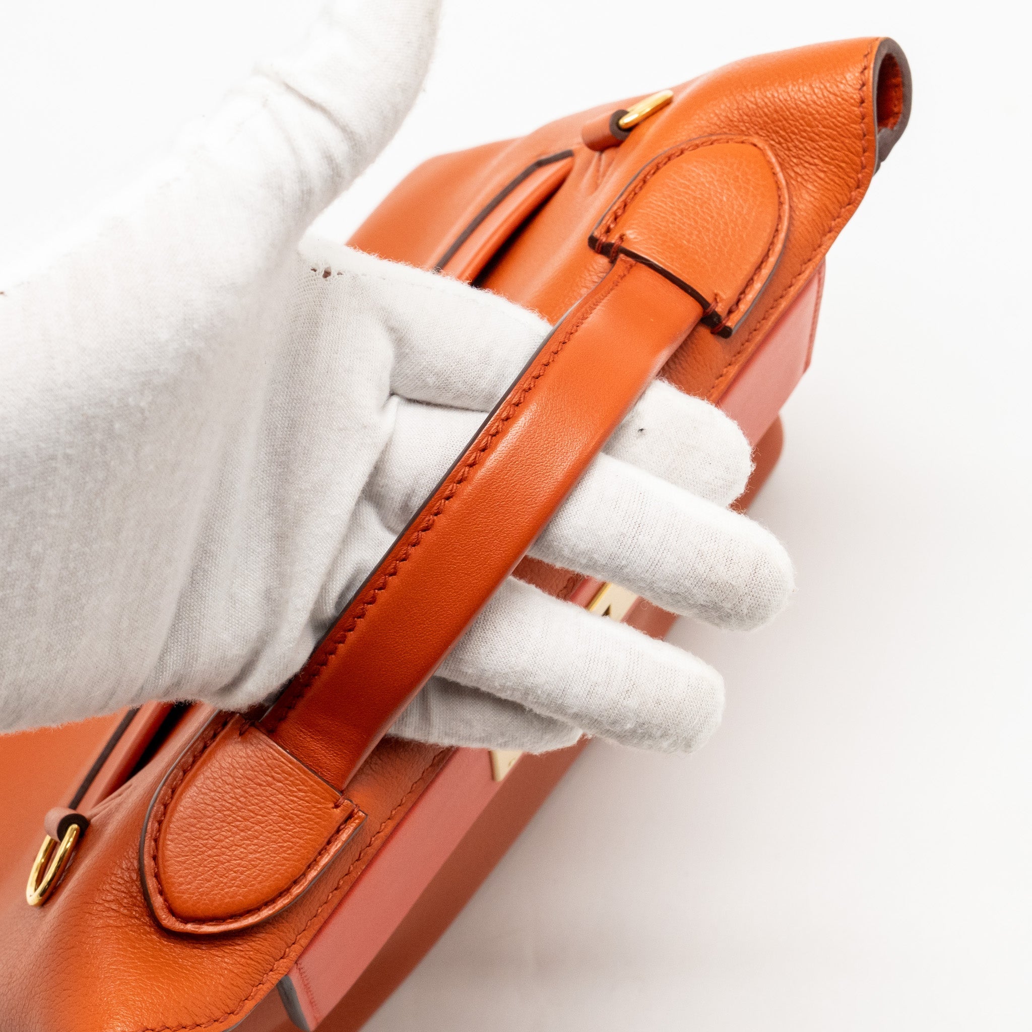 HERMES MINI 24/24 2424-21 BAG EVERCOLOR/ SWIFT TERRE/ CAPUCINE / ANEMONE GHW