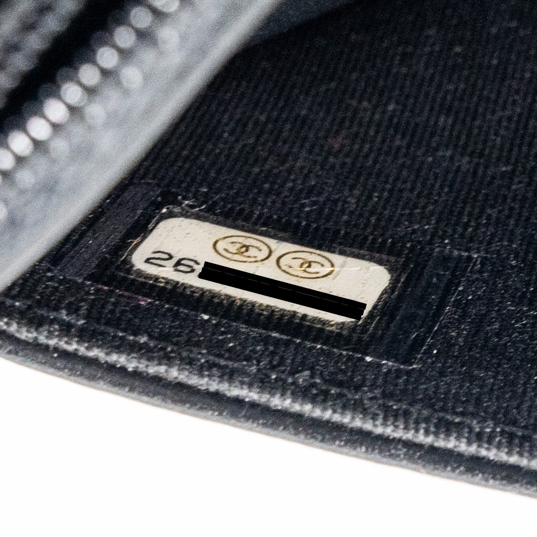 CHANEL BOY WALLET ON CHAIN CAVIAR BLACK GHW