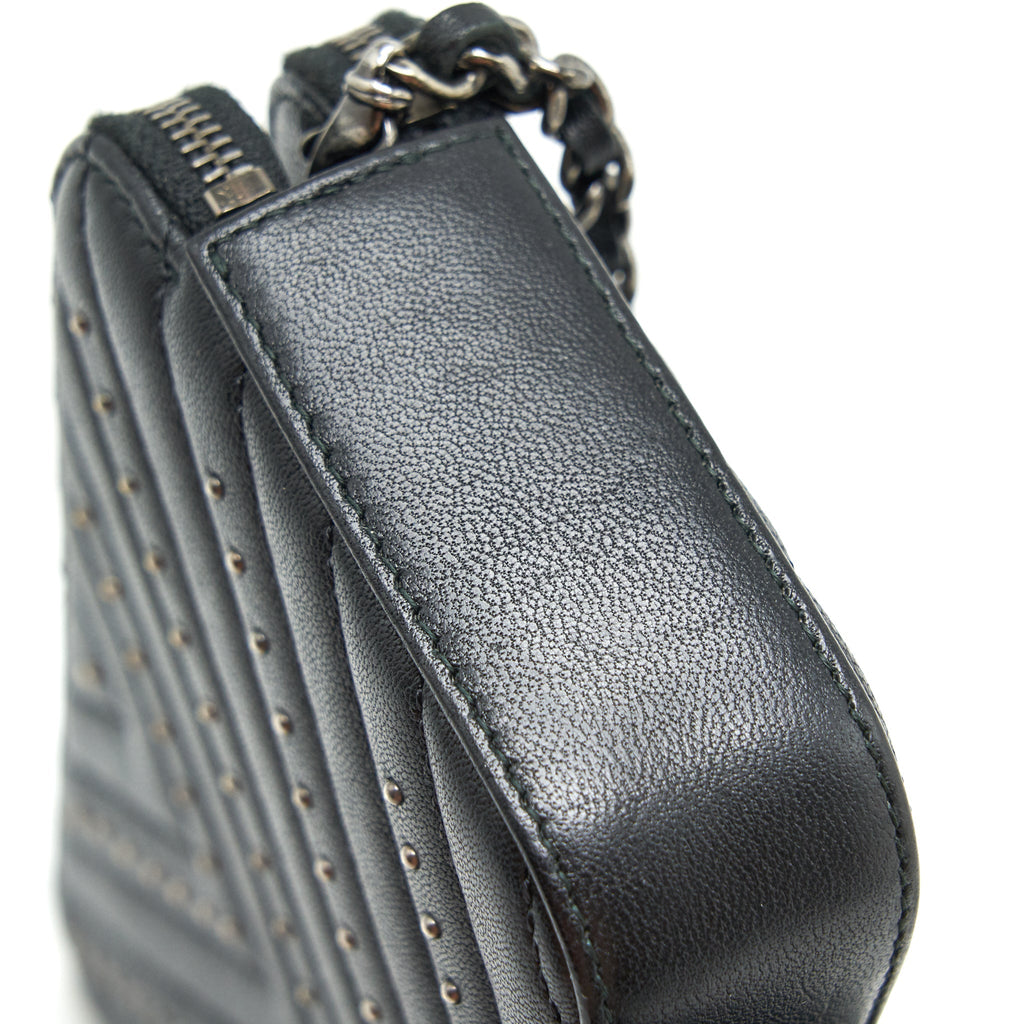 CHANEL REISSUE WALLET ON CHAIN CALFSKIN BLACK RUTHENIUM HARDWARE