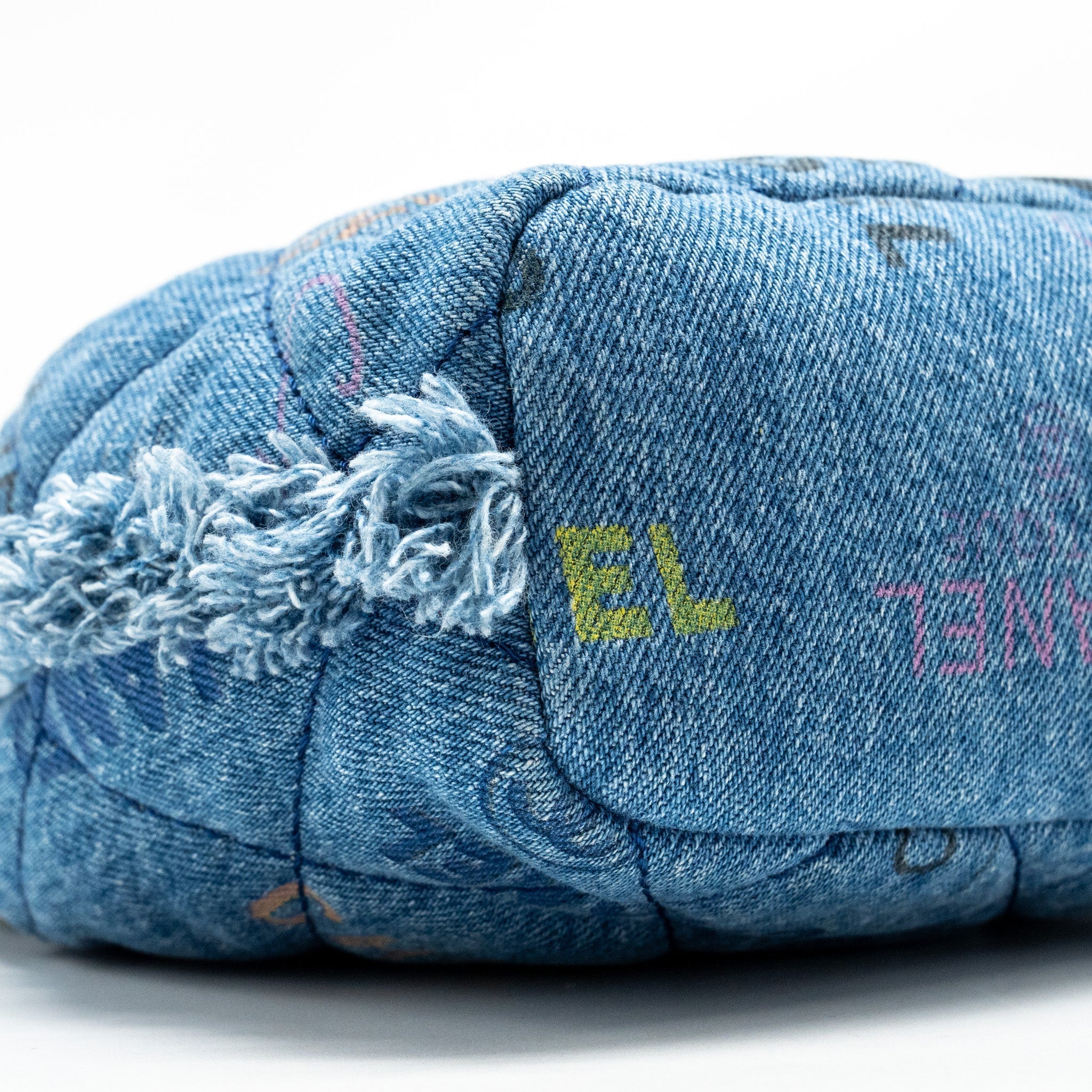CHANEL SMALL BUCKET BAG DENIM BLUE LGHW (MICROCHIP)