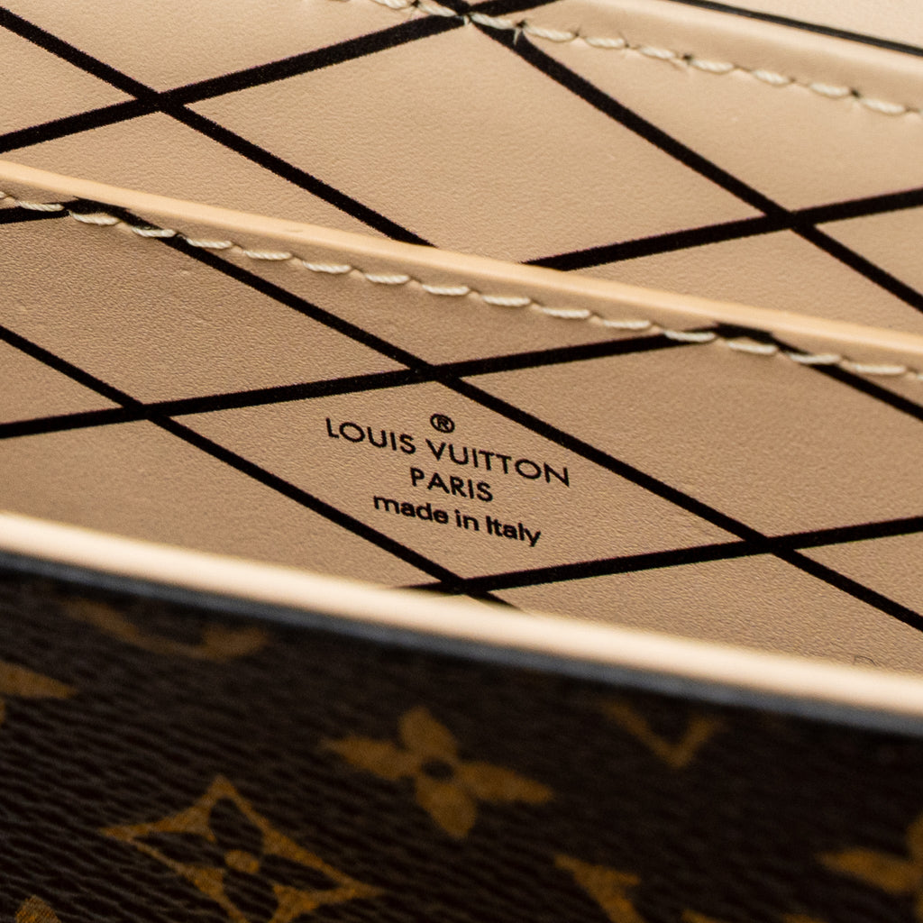 LOUIS VUITTON VERTICAL TRUNK POCHETTE MONOGRAM CANVAS GHW