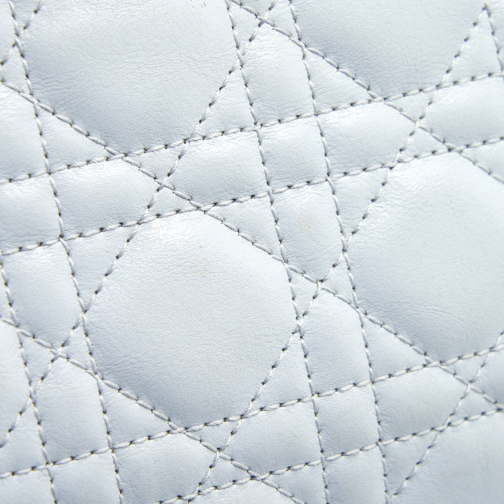 DIOR LADY DIOR BAG LARGE IN WHITE SHW