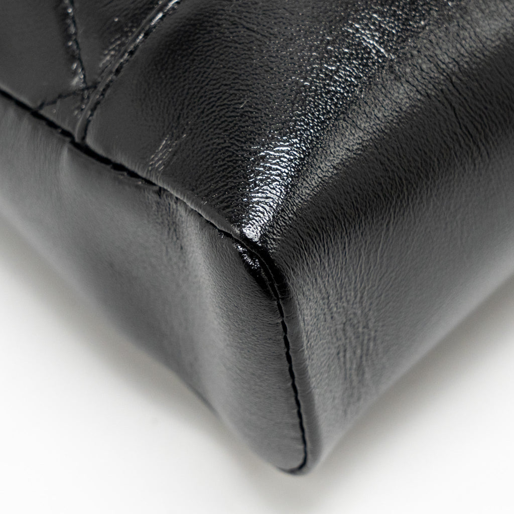 CHANEL MINI 31 BAG SHINY CALFSKIN BLACK LGHW (MICROCHIP)
