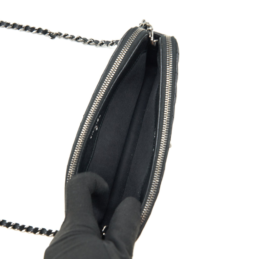 CHANEL REISSUE WALLET ON CHAIN CALFSKIN BLACK RUTHENIUM HARDWARE
