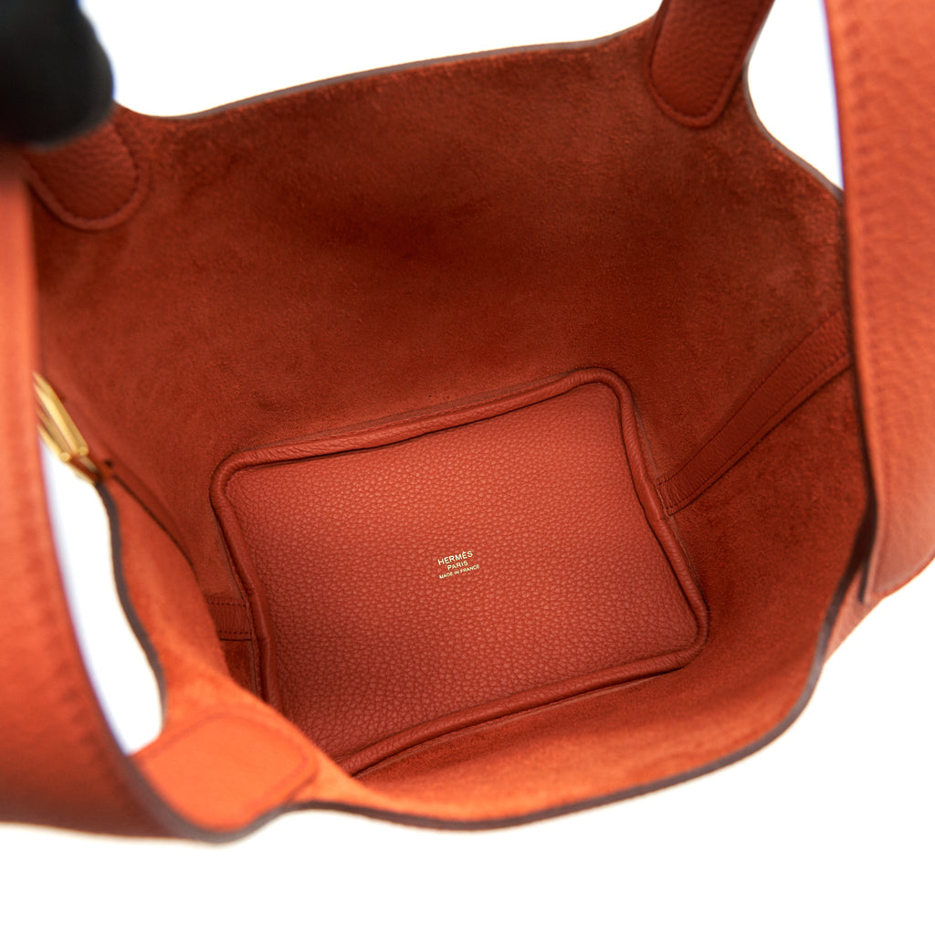 HERMES PICOTIN 18 LOCK BAG TAURILLON MAURICE LEATHER, TERRE BATTUA WITH GHW